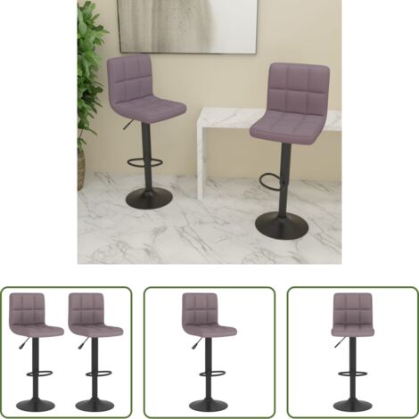 vidaXL Asiento cómodo -  Taburetes de cocina 2 unidades tela gris taupe