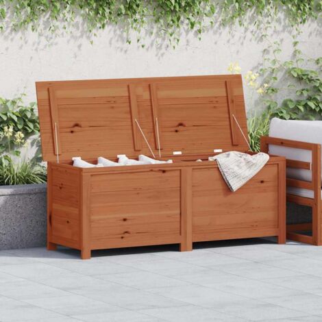 vidaXL Aufbewahrungsbox für Kissen im Freien Braun 150x50x56 cm Aus massivem Kiefernholz