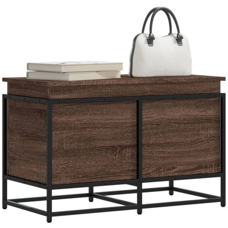 vidaXL Aufbewahrungsbox mit Deckel Eichen-Optik 80x40x51,5 cm
