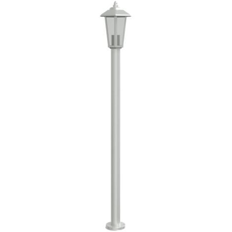 vidaXL Außenstehlampe silber 120 cm Edelstahl