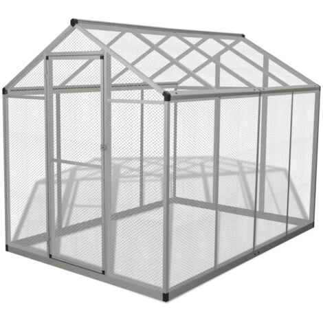 vidaXL Außenvoliere Aluminium 178x242x192 cm