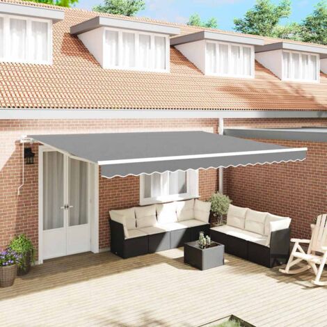 vidaXL Auvent Blanc 4 × 3 m Métal