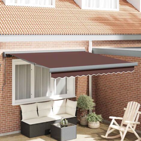vidaXL Auvent manuel rétractable marron 300x250 cm