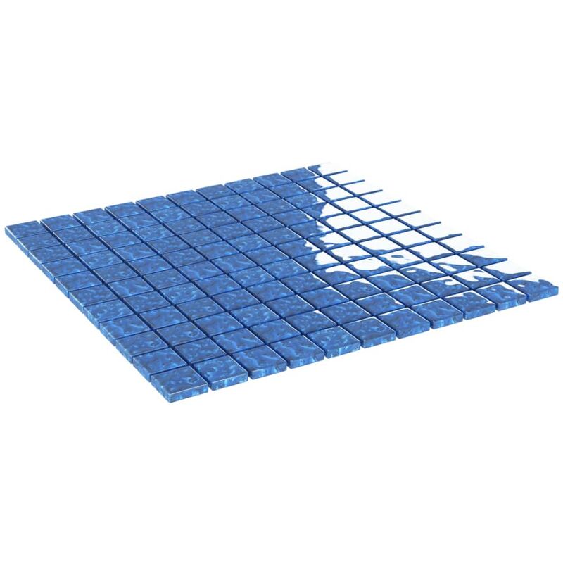 

vidaXL Azulejos de mosaico 11 unidades vidrio azul 30x30 cm - Azul
