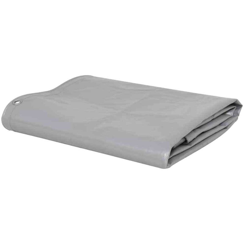 Bâche 650 g / m² 1,5 x 20 m Gris