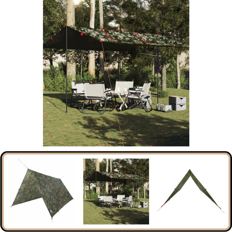 Vidaxl - Bâche de camping camouflage 451x420 cm imperméable