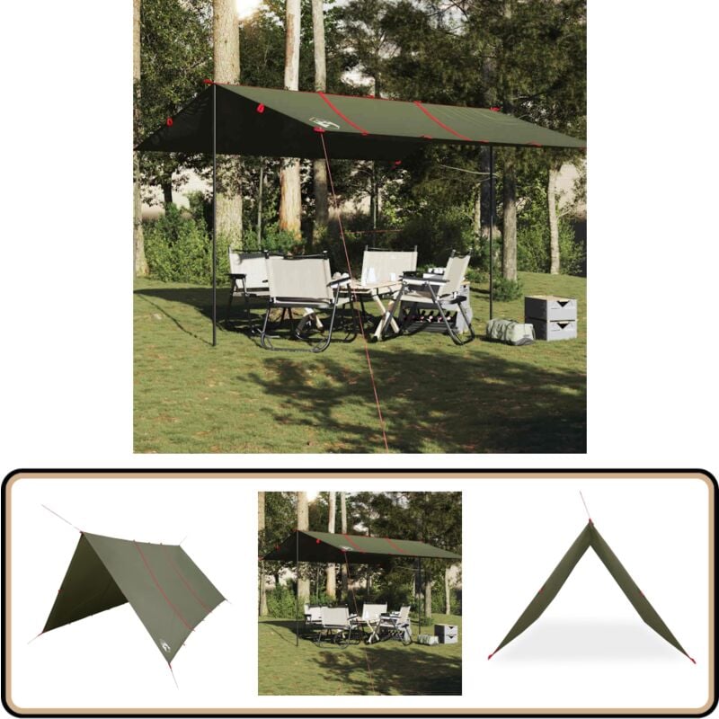 Vidaxl - Bâche de camping vert olive 451x420 cm imperméable