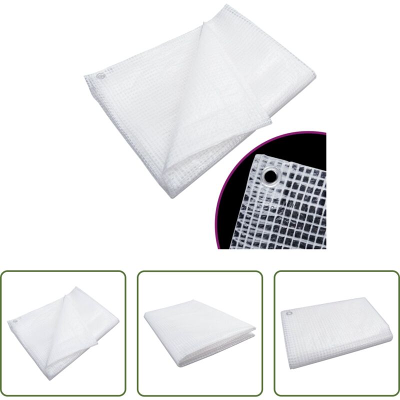 vidaXL Couverture de jardin - Bâche de gaze 140 g/m² 4x8 m Blanc