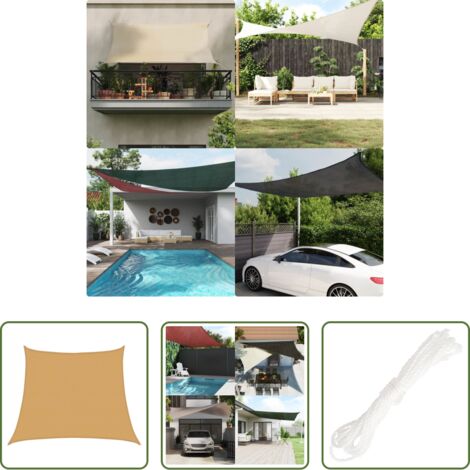 vidaXL Bâche solaire -  Voile d'ombrage 160 g/m² trapèze gris clair 3/4x3 m PEHD