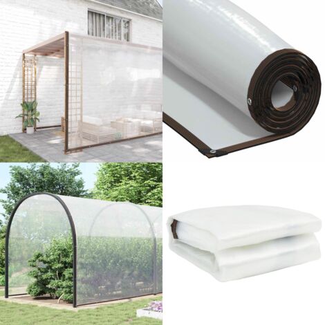 vidaXL Bâche transparente avec œillets 10x12 m polyéthylène