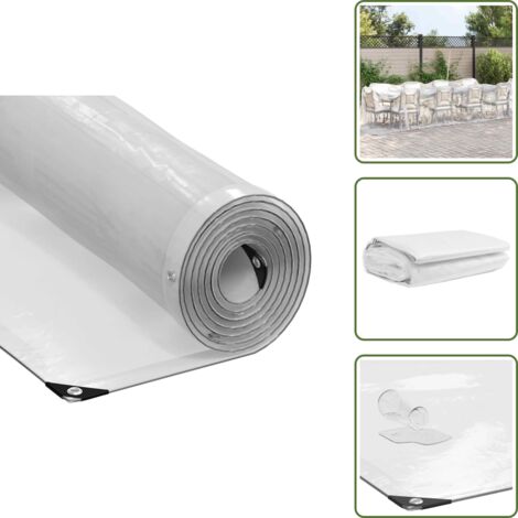 vidaXL Bâche transparente avec œillets 2x12 m polyéthylène