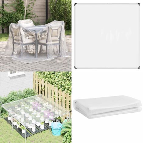 vidaXL Bâche transparente avec œillets 2x2 m polyéthylène