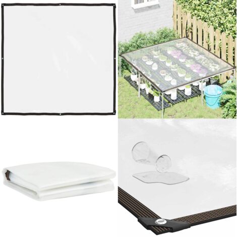 vidaXL Bâche transparente avec œillets 2x2 m polyéthylène