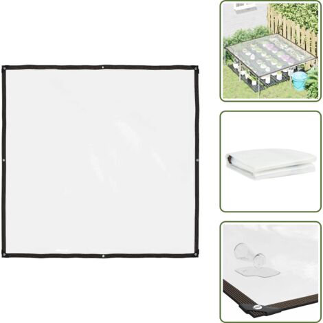 vidaXL Bâche transparente avec œillets 2x2 m polyéthylène