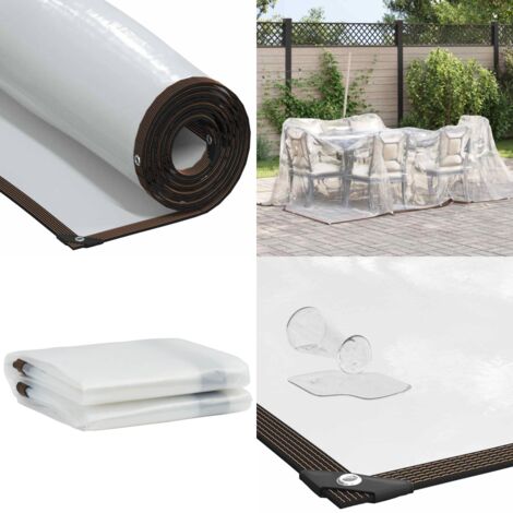 vidaXL Bâche transparente avec œillets 3x5 m polyéthylène