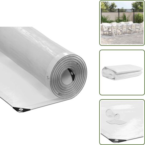 vidaXL Bâche transparente avec œillets 3x8 m polyéthylène