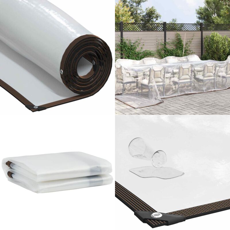 Vidaxl - Bâche transparente avec œillets 5x8 m polyéthylène