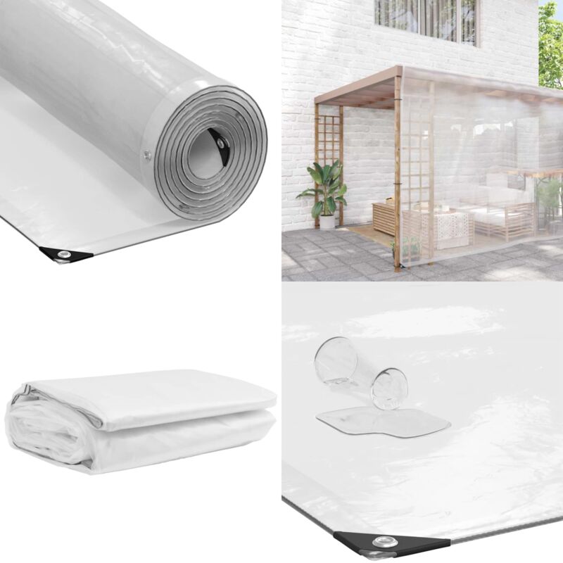 Vidaxl - Bâche transparente avec œillets 8x10 m polyéthylène