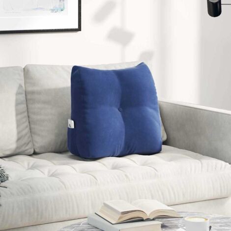 vidaXL  Back Pillow  Police Blue 45 x 24 x 50 cm Velvet