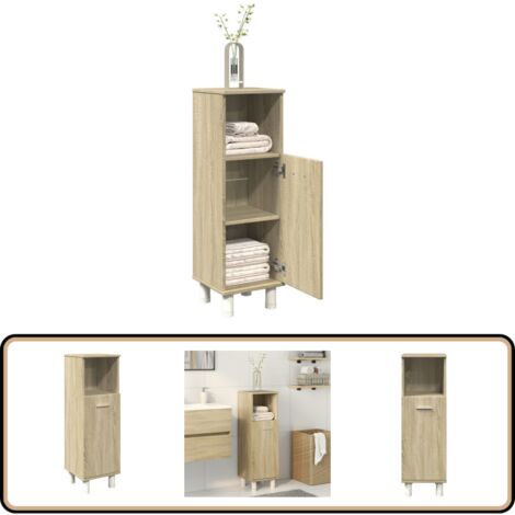 vidaXL Badschrank Sonoma-Eiche 30,5x30x95 cm Holzwerkstoff