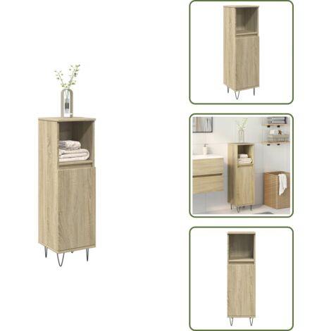 vidaXL Badschrank Sonoma-Eiche 30x30x100 cm Holzwerkstoff