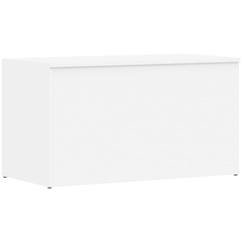 

Baúl de almacenamiento aglomerado blanco brillo 84x42x46 cm - Blanco - Vidaxl