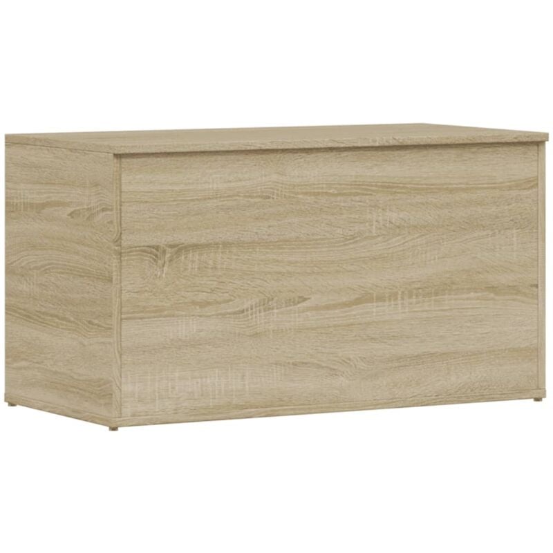 

vidaXL Baúl de almacenamiento aglomerado color roble 84x42x46 cm - Marrón