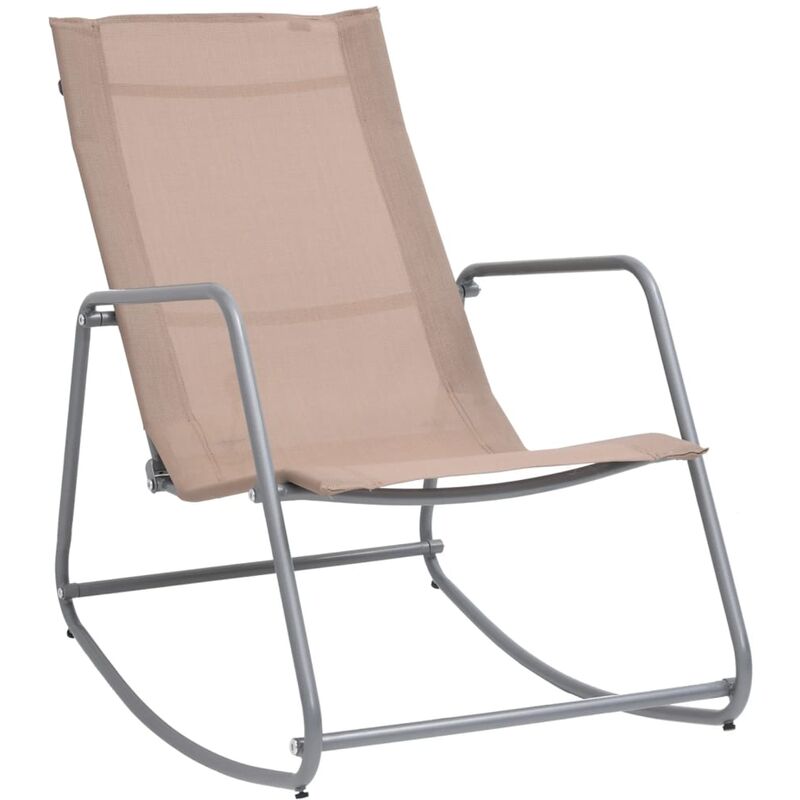 

vidaXL Balancín mecedora de jardín textilene gris taupé 95x54x85 cm - Gris Topo