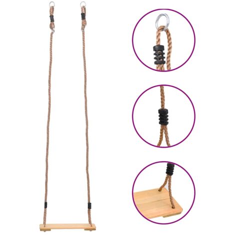 vidaXL Balançoire à planche 200 cm Bois de pin solide