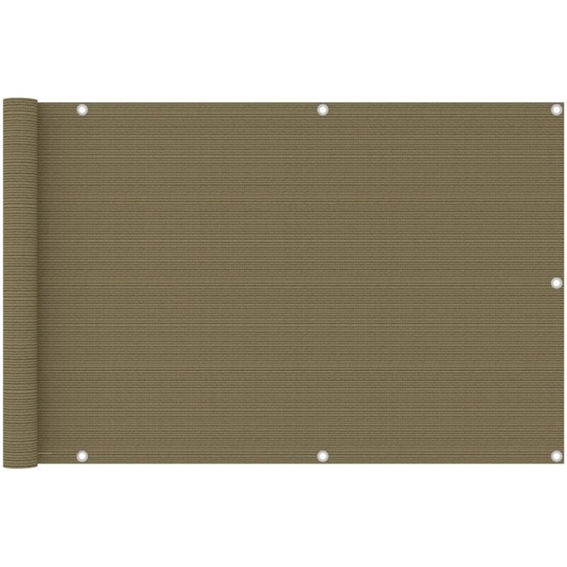 Balcony Screen Taupe 90x400 Cm Hdpe Vidaxl