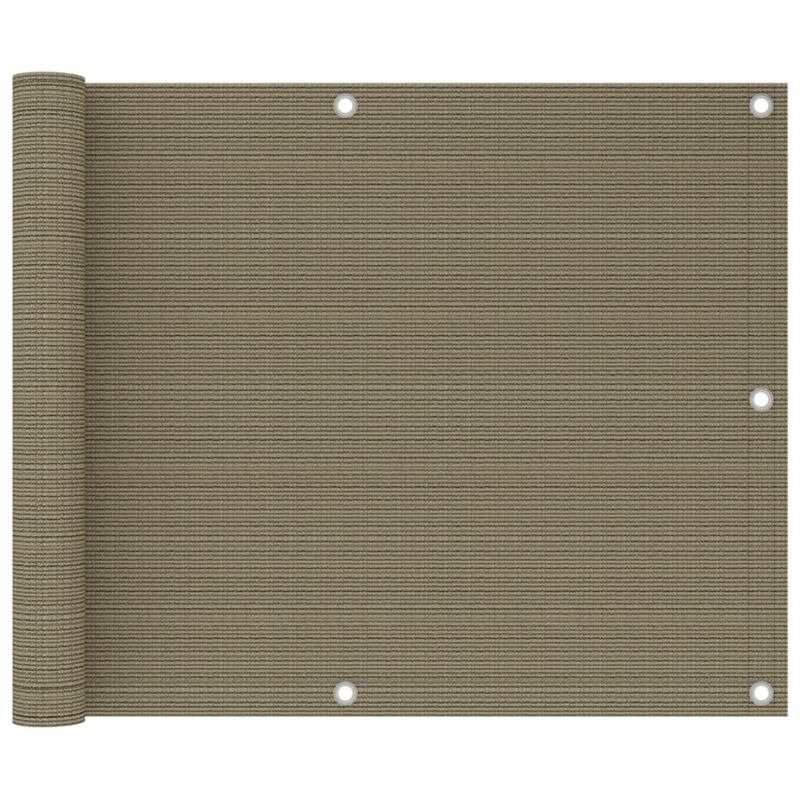 Balcony Screen Taupe 75x500 Cm Hdpe Vidaxl
