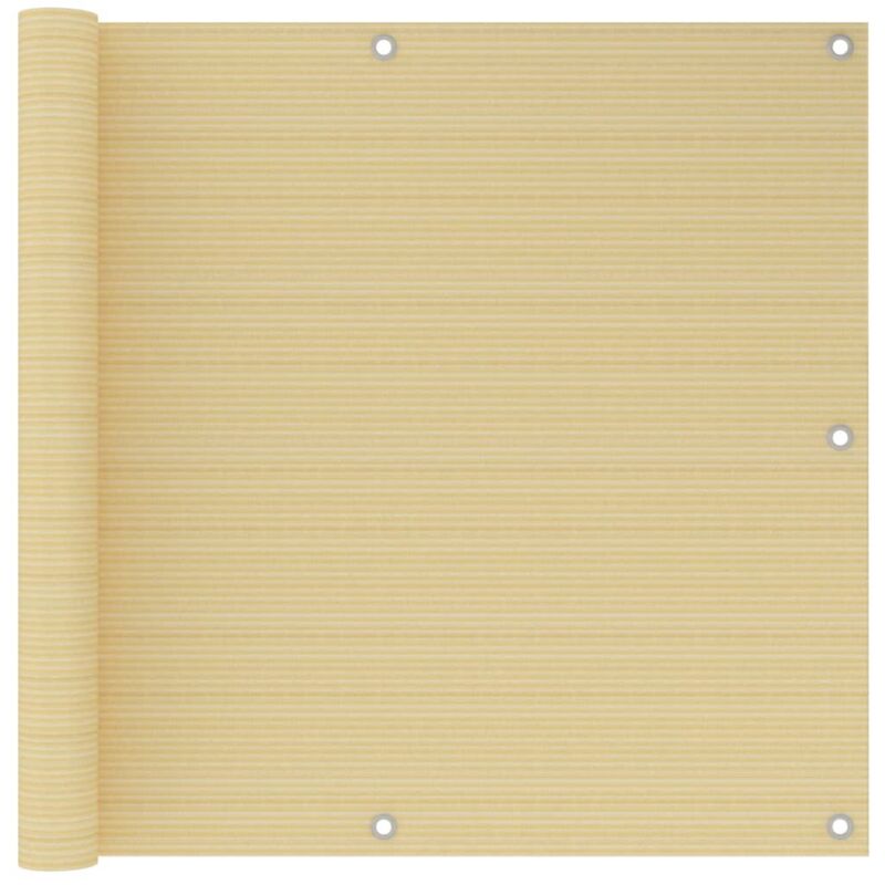 Balcony Screen Beige 90x300 Cm Hdpe Vidaxl