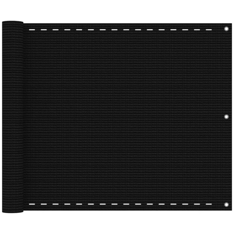 Balcony Screen Black 75x300 Cm Hdpe Vidaxl