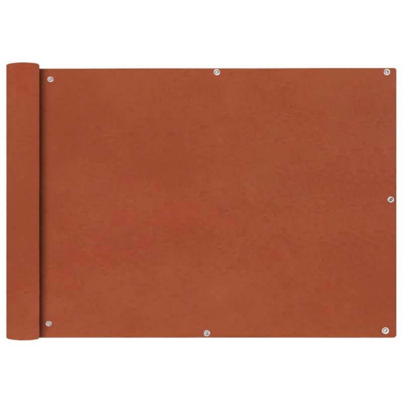 Balcony Screen Oxford Fabric 75x400 cm Terracotta - Orange - Vidaxl
