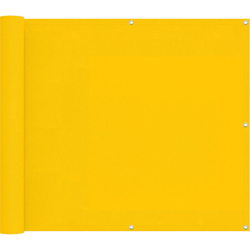 Balcony Screen Yellow 90 X 200 Cm Pu Coated Oxford Alu Vidaxl