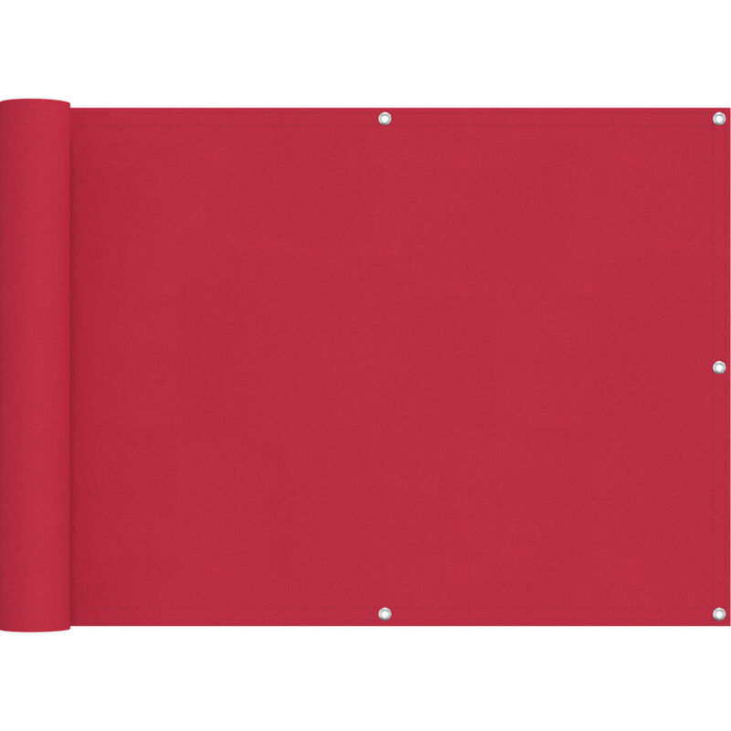 Balcony Screen Burgundy 75 X 400 Cm Pu Coated Oxford Alu Vidaxl