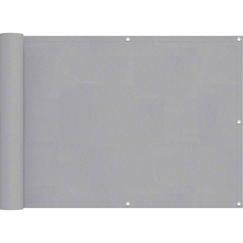 Balcony Screen Light Grey 75 X 200 Cm Pu Coated Oxford Alu Vidaxl