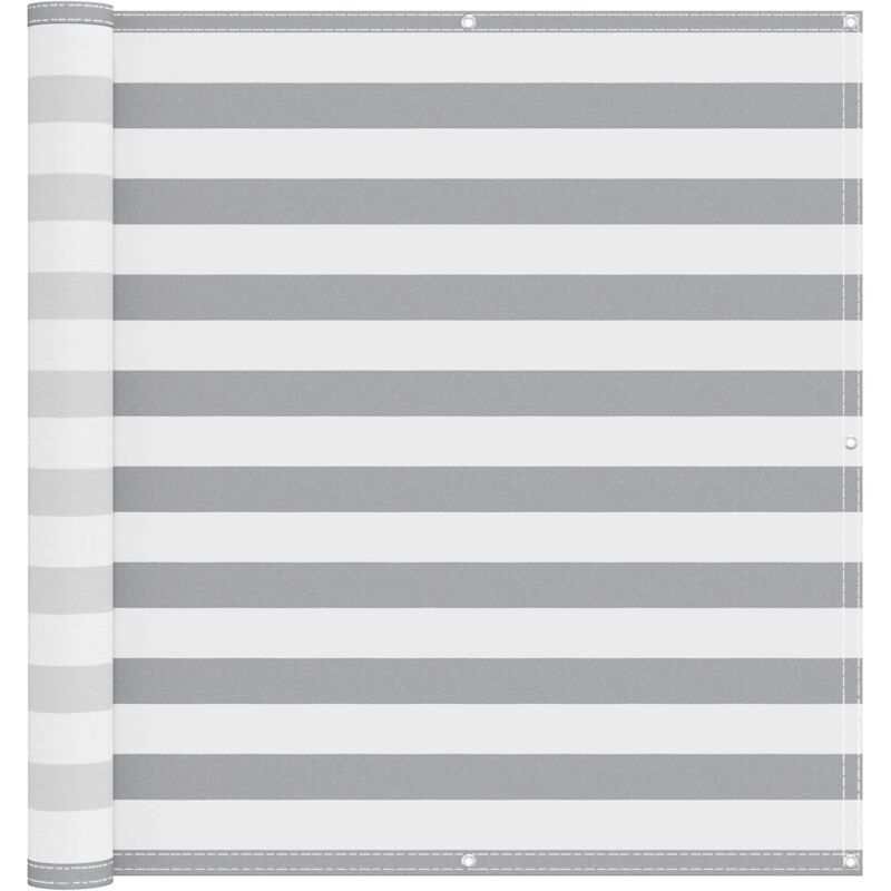 Balcony Screen Light Grey And White 120 X 300 Cm Vidaxl