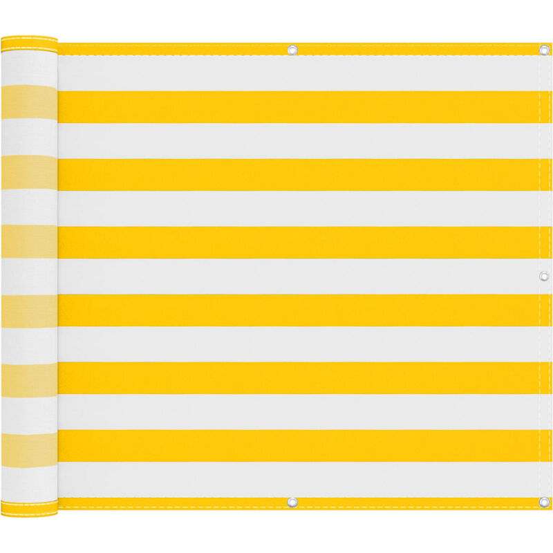 Balcony Screen Yellow And White 90 X 200 Cm Vidaxl