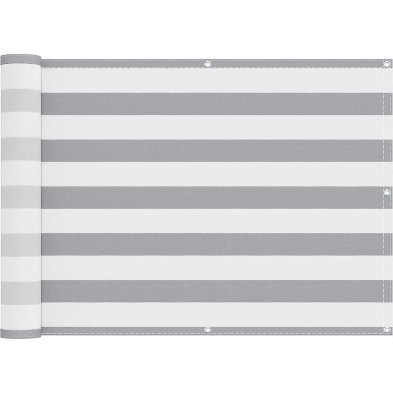 Balcony Screen Light Grey And White 75 X 600 Cm Vidaxl