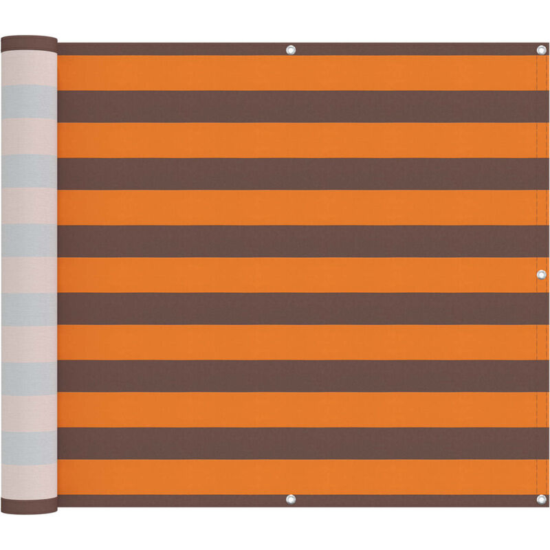 Balcony Screen Orange And Brown 100 X 700 Cm Oxford Fabric Vidaxl