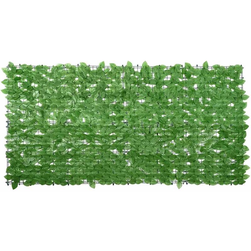 Balcony Screen With Green Leaves 200x100 Cm Vidaxl