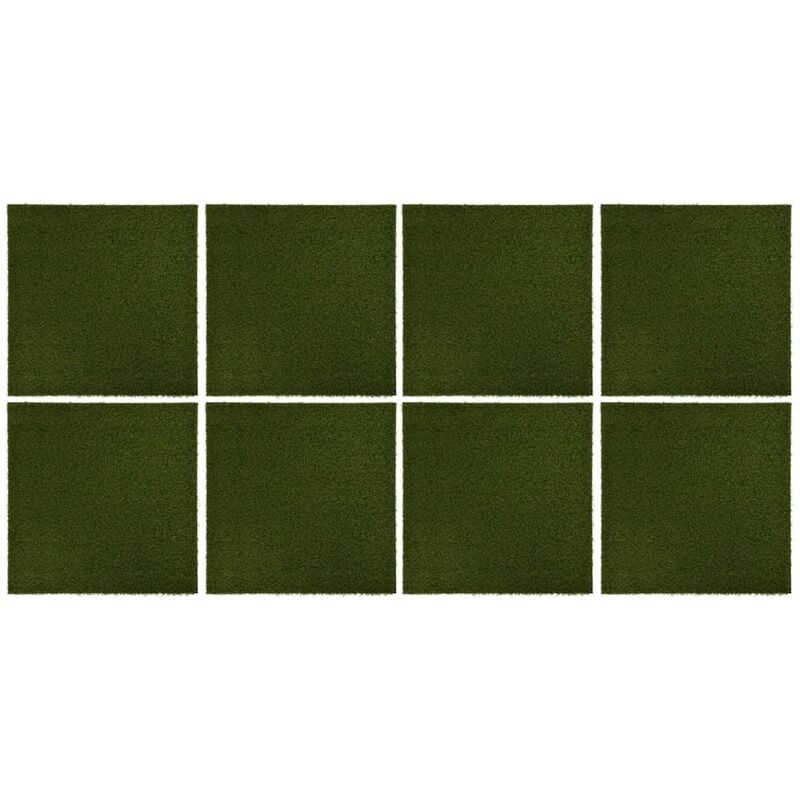 

vidaXL Baldosas de césped artificial 8 unidades caucho 50x50x2,5 cm - Verde