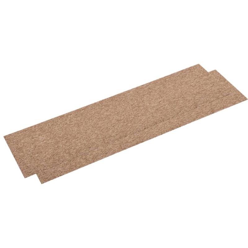 

vidaXL Baldosas de suelo de moqueta 16 uds 4 m² 25x100 cm beige - Beige