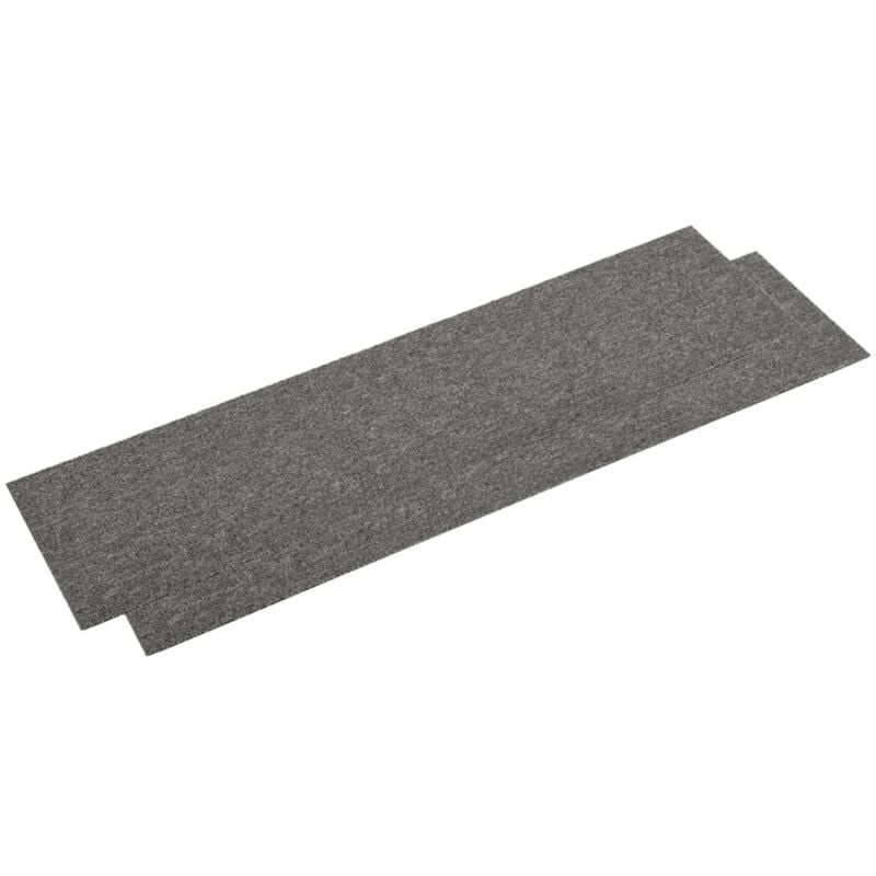 

vidaXL Baldosas de suelo de moqueta 16 uds 4 m² 25x100 cm gris - Gris