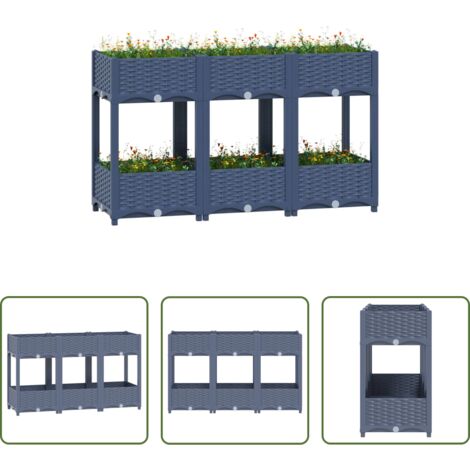 vidaXL Balkonbeet -  Hochbeet 120x40x71 cm Polypropylen