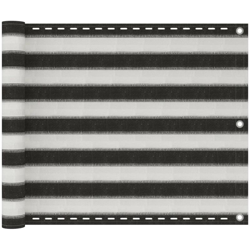 Balkonsichtschutz Hdpe 75x400 Cm Anthrazit Und Weiß Vidaxl