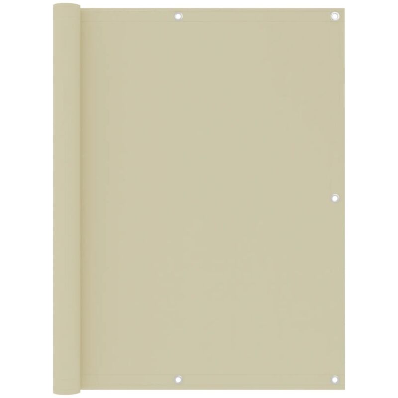 Balkon-sichtschutz Creme 120x600 Cm Oxford-gewebe Vidaxl