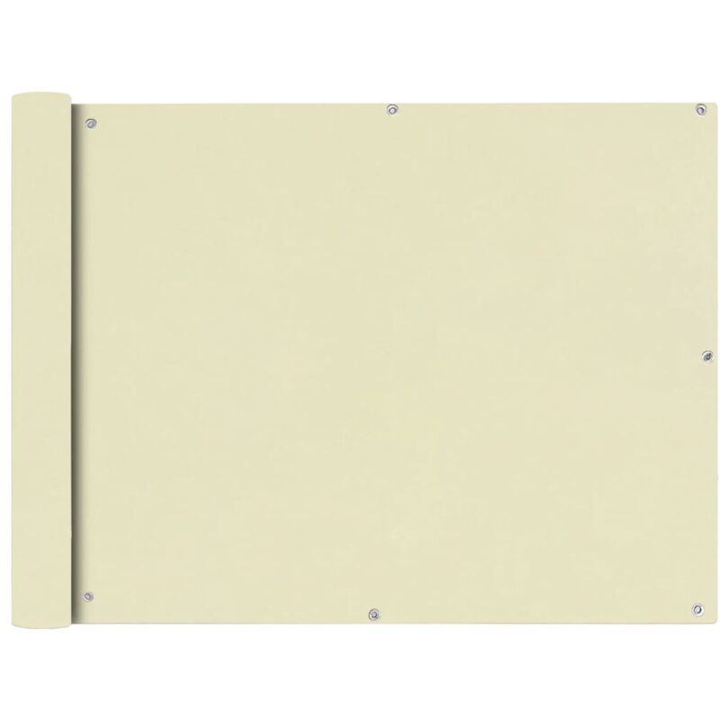 Balkonsichtschutz Oxfordgewebe 90x400 Cm Creme Vidaxl