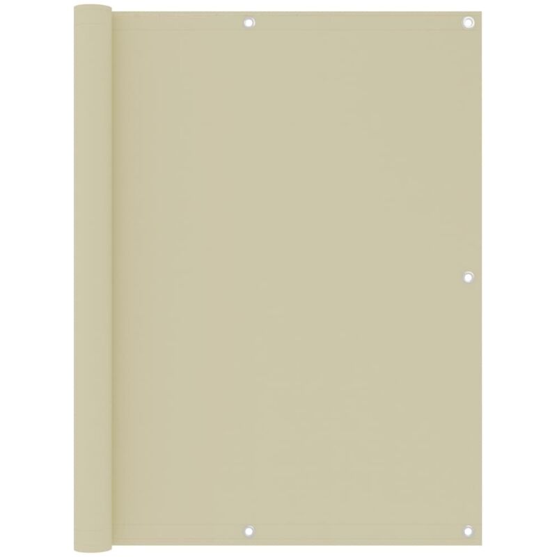 Balkon-sichtschutz Creme 120x500 Cm Oxford-gewebe Vidaxl
